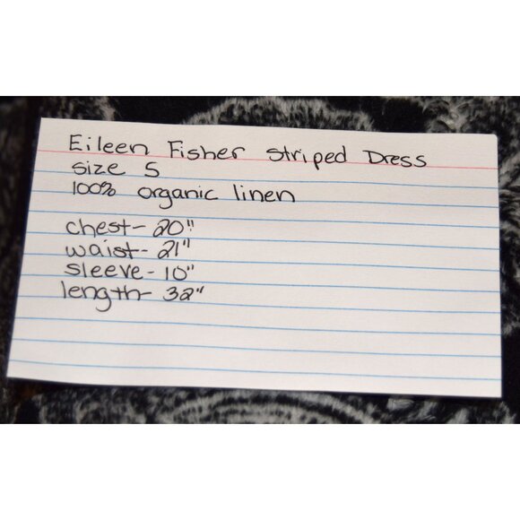 Eileen Fisher Black/ White Striped Dress size S - Picture 4 of 4